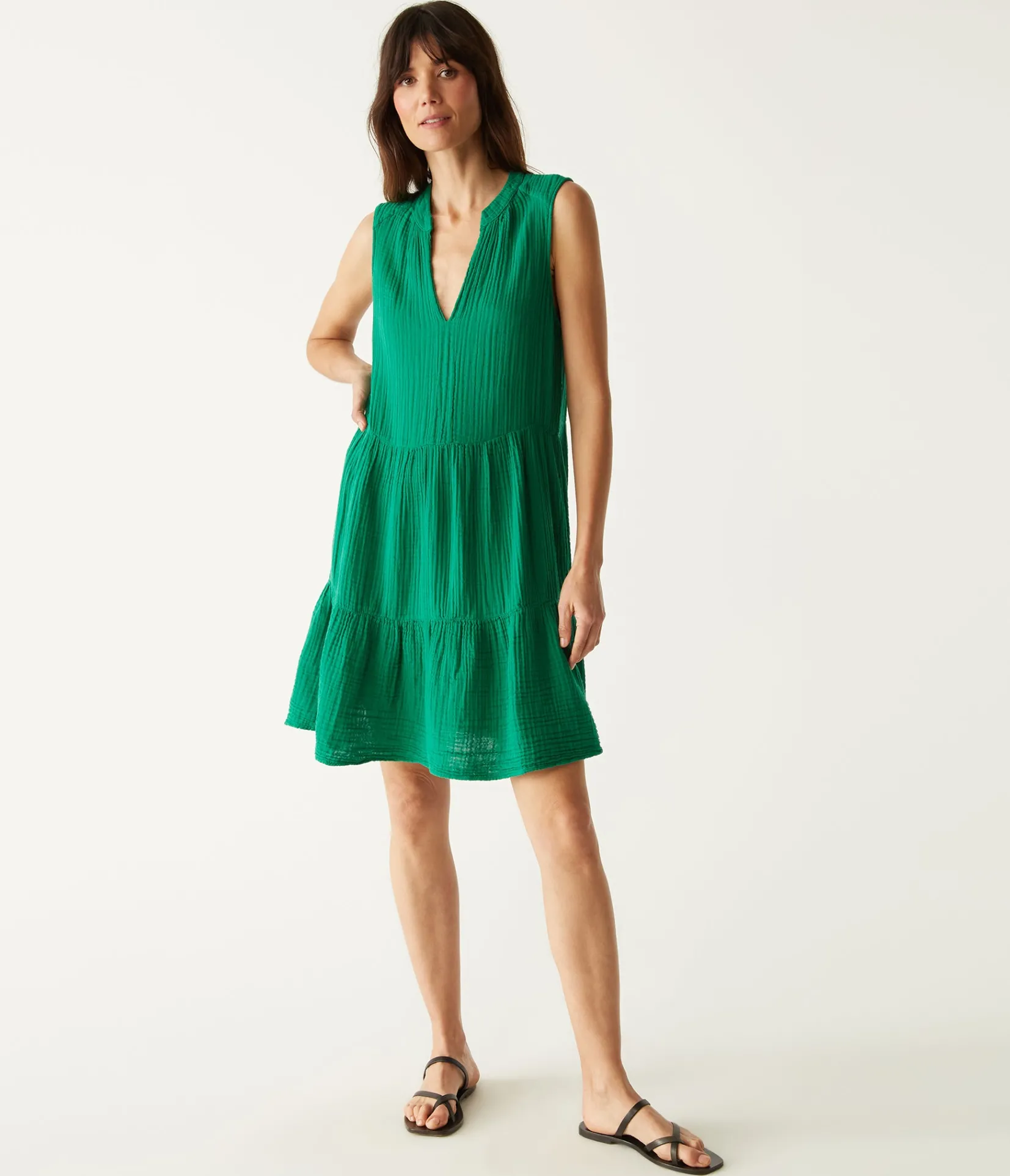 daisy_gauze_dress_58.webp Michael Stars Daisy Gauze Dress- Dresses | Knee Length Dresses