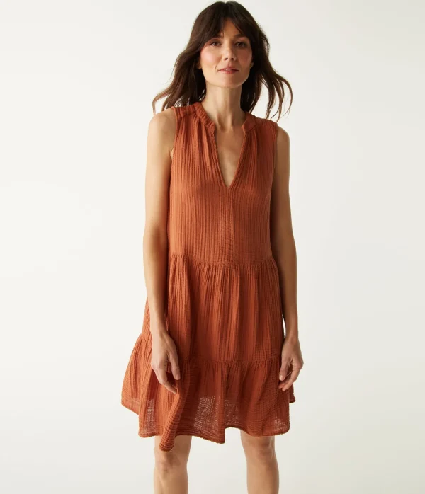Michael Stars Daisy Gauze Dress- Dresses | Knee Length Dresses