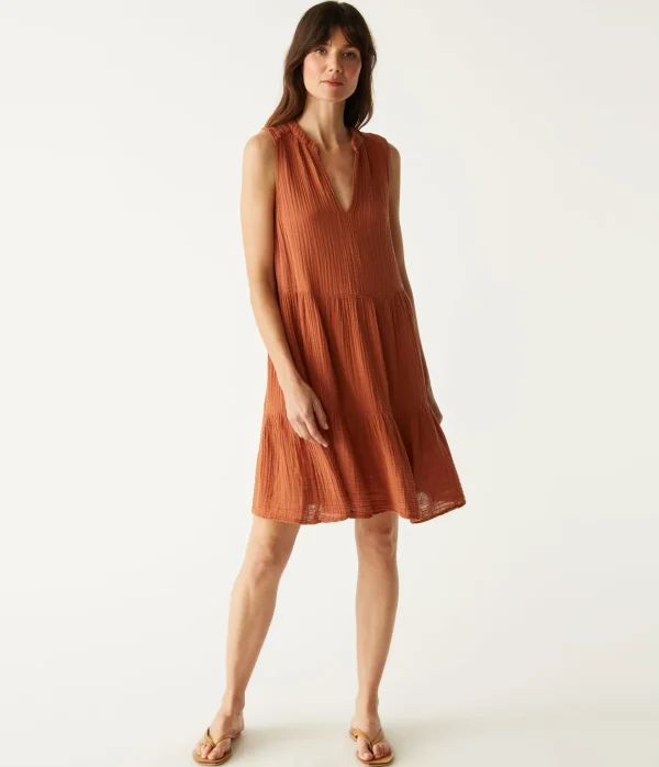 Michael Stars Daisy Gauze Dress- Dresses | Knee Length Dresses