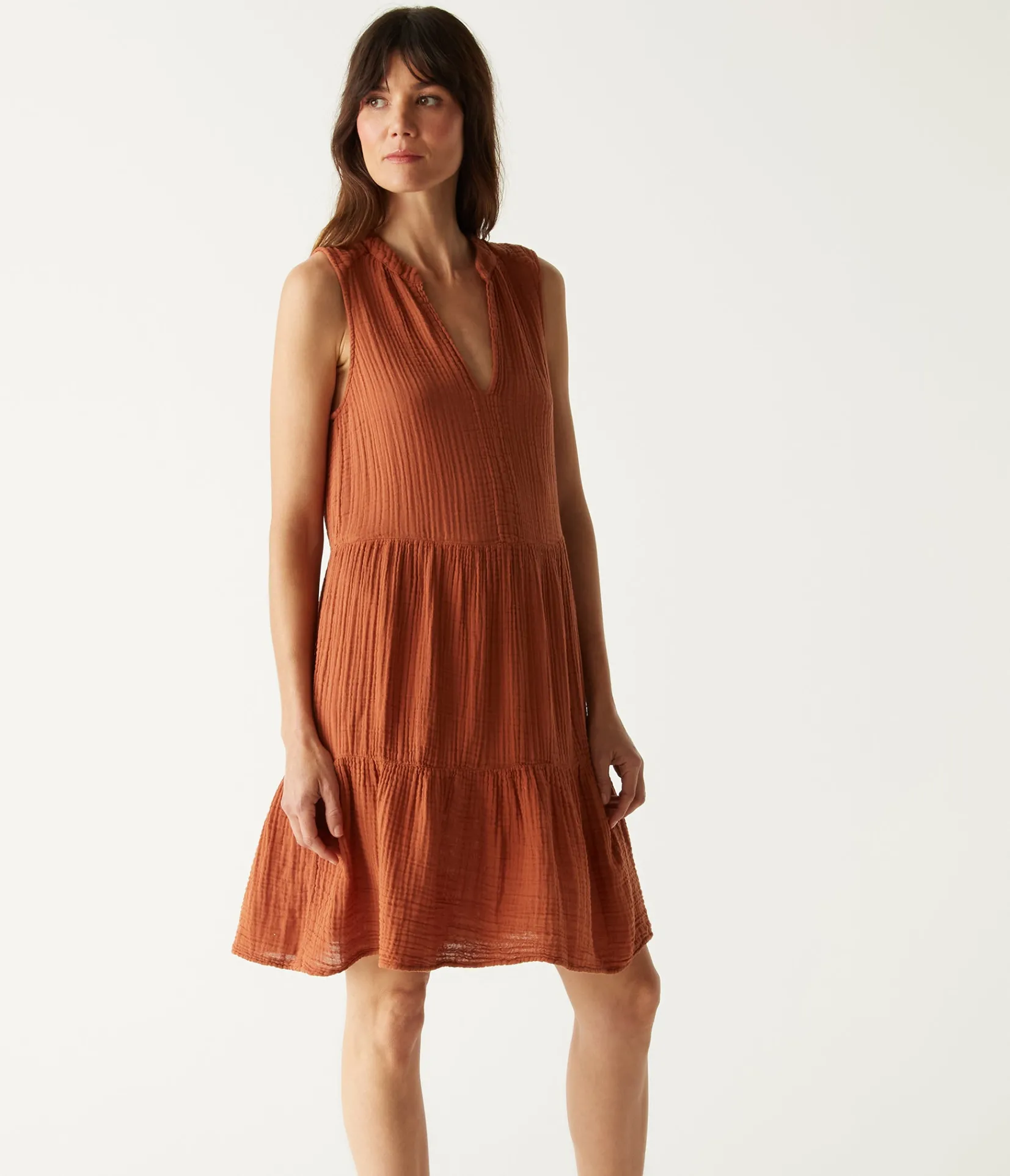 daisy_gauze_dress_63.webp Michael Stars Daisy Gauze Dress- Dresses | Knee Length Dresses