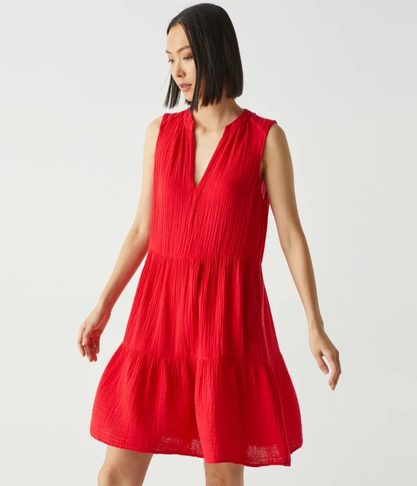 Michael Stars Daisy Gauze Dress- Dresses | Knee Length Dresses