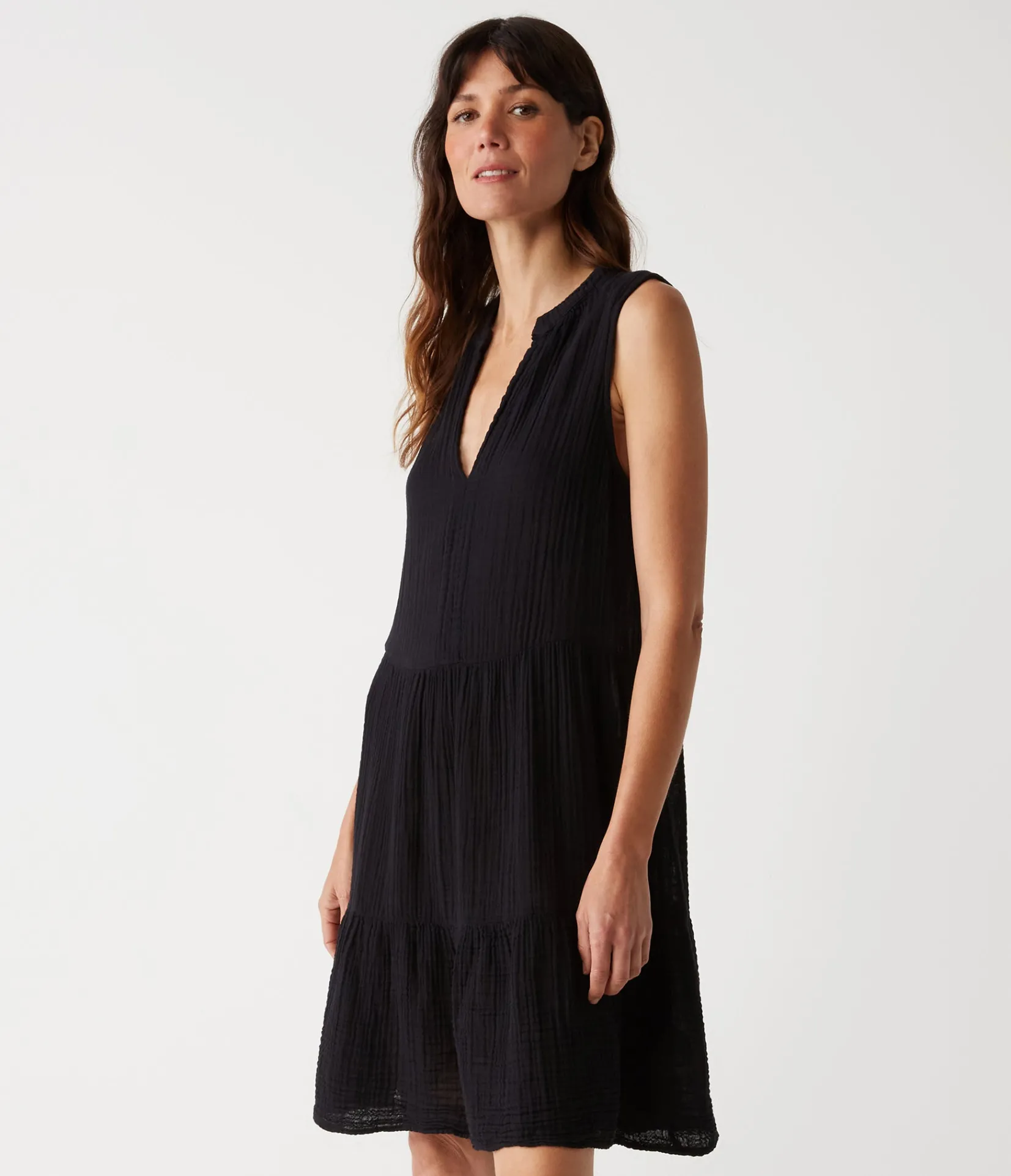 daisy_gauze_dress_7.webp Michael Stars Daisy Gauze Dress- Dresses | Knee Length Dresses