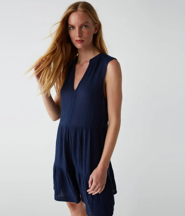 Michael Stars Daisy Gauze Dress- Dresses | Knee Length Dresses