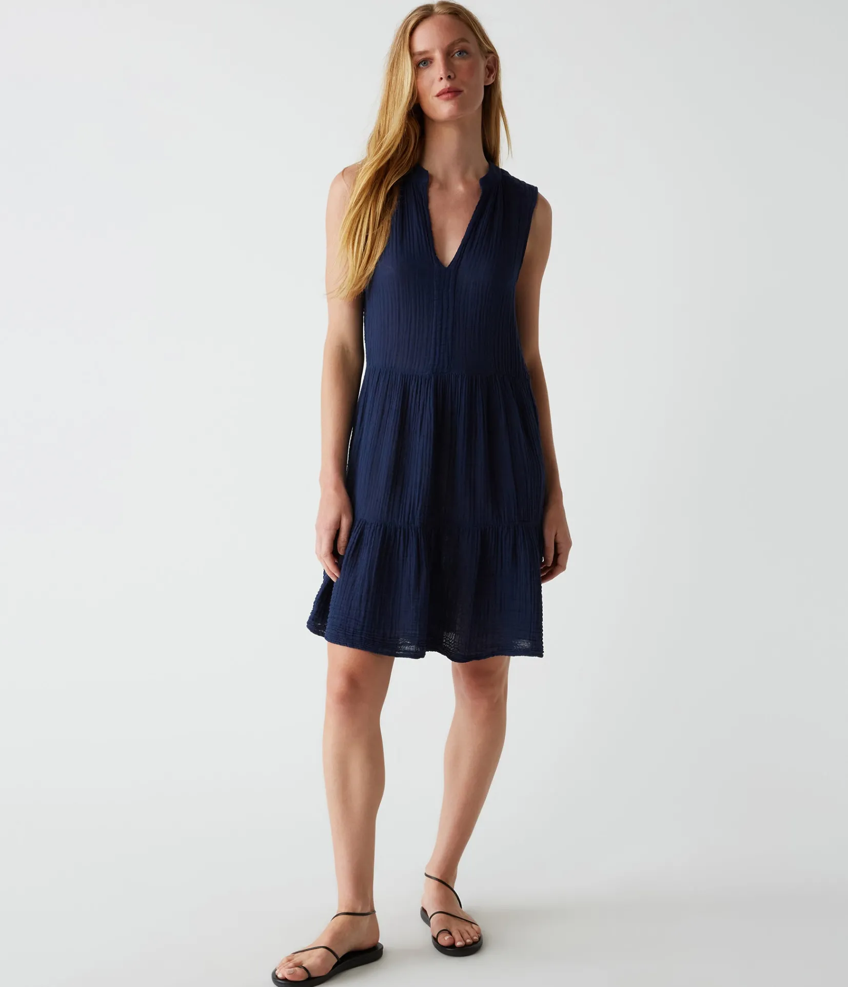 daisy_gauze_dress_86.webp Michael Stars Daisy Gauze Dress- Dresses | Knee Length Dresses