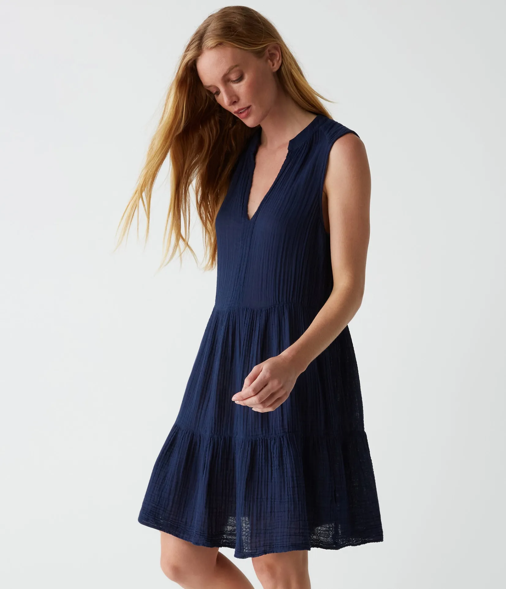 daisy_gauze_dress_87.webp Michael Stars Daisy Gauze Dress- Dresses | Knee Length Dresses