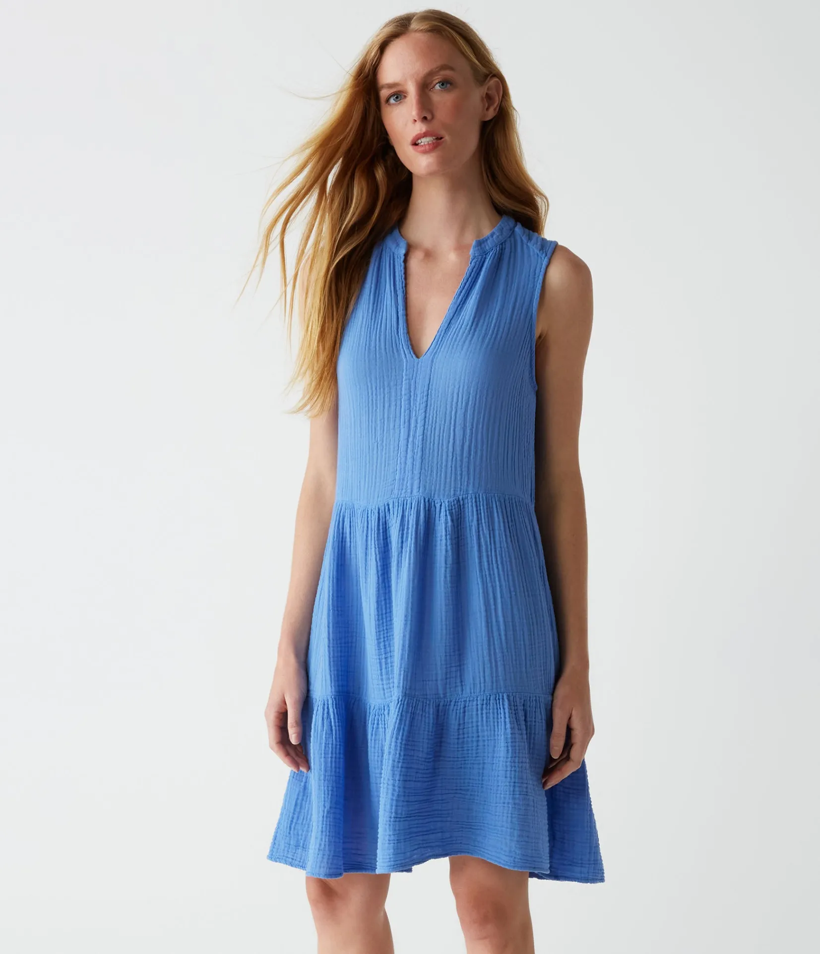 daisy_gauze_dress_91.webp Michael Stars Daisy Gauze Dress- Dresses | Knee Length Dresses