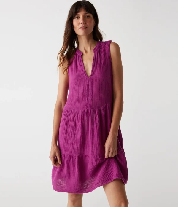 Michael Stars Daisy Gauze Dress- Dresses | Knee Length Dresses