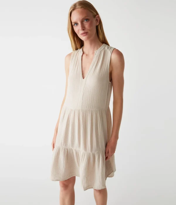 Michael Stars Daisy Gauze Dress- Dresses | Knee Length Dresses