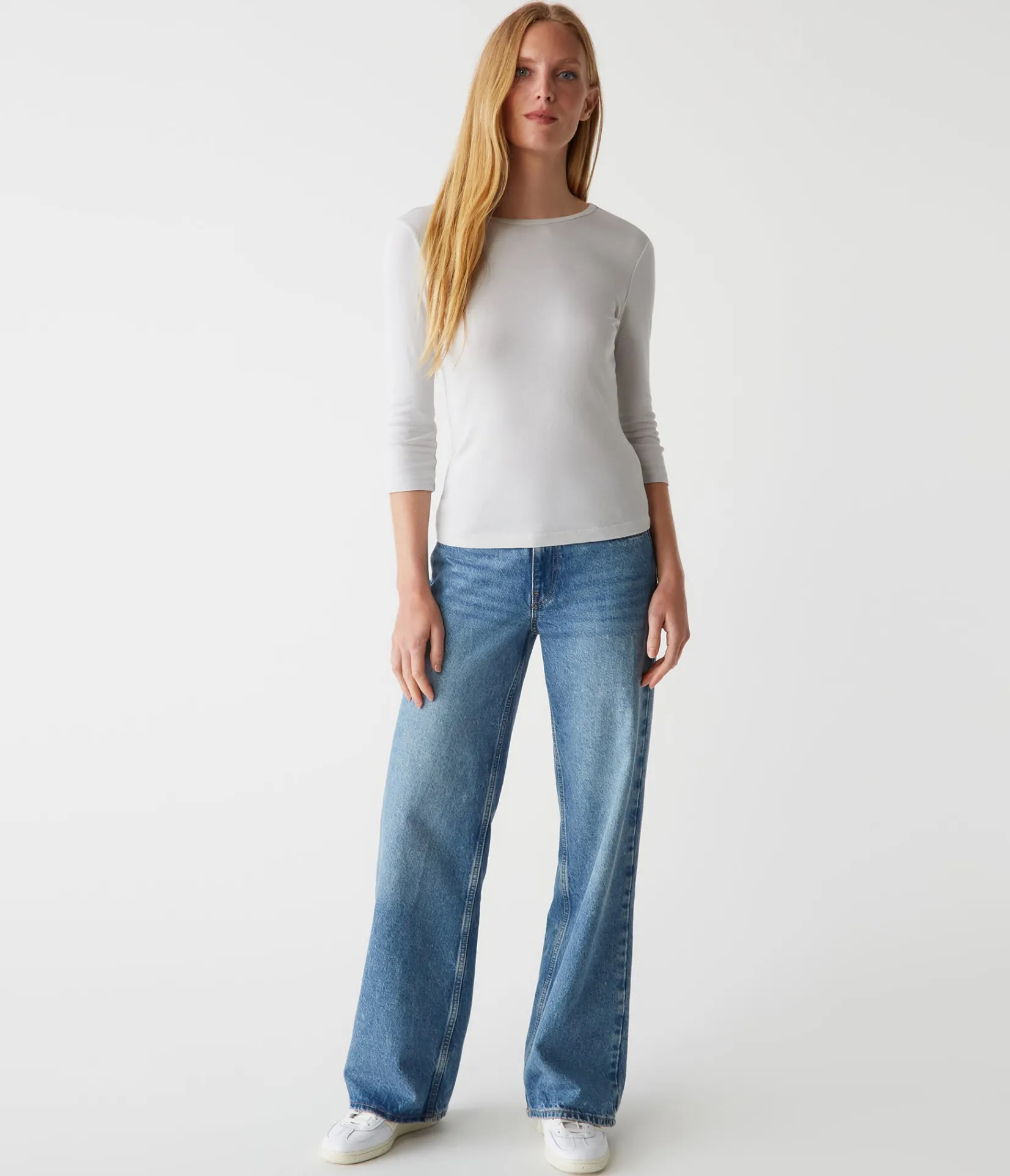 dakota__sleeve_tee_1.webp Michael Stars Dakota 3/4 Sleeve Tee- T-Shirts | Supima Cotton T-Shirts