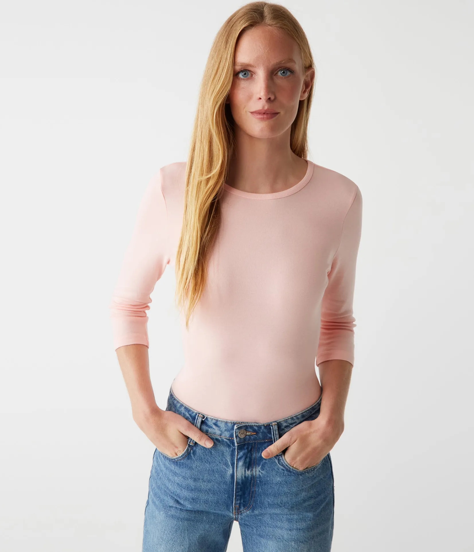 dakota__sleeve_tee_15.webp Michael Stars Dakota 3/4 Sleeve Tee- T-Shirts | Supima Cotton T-Shirts