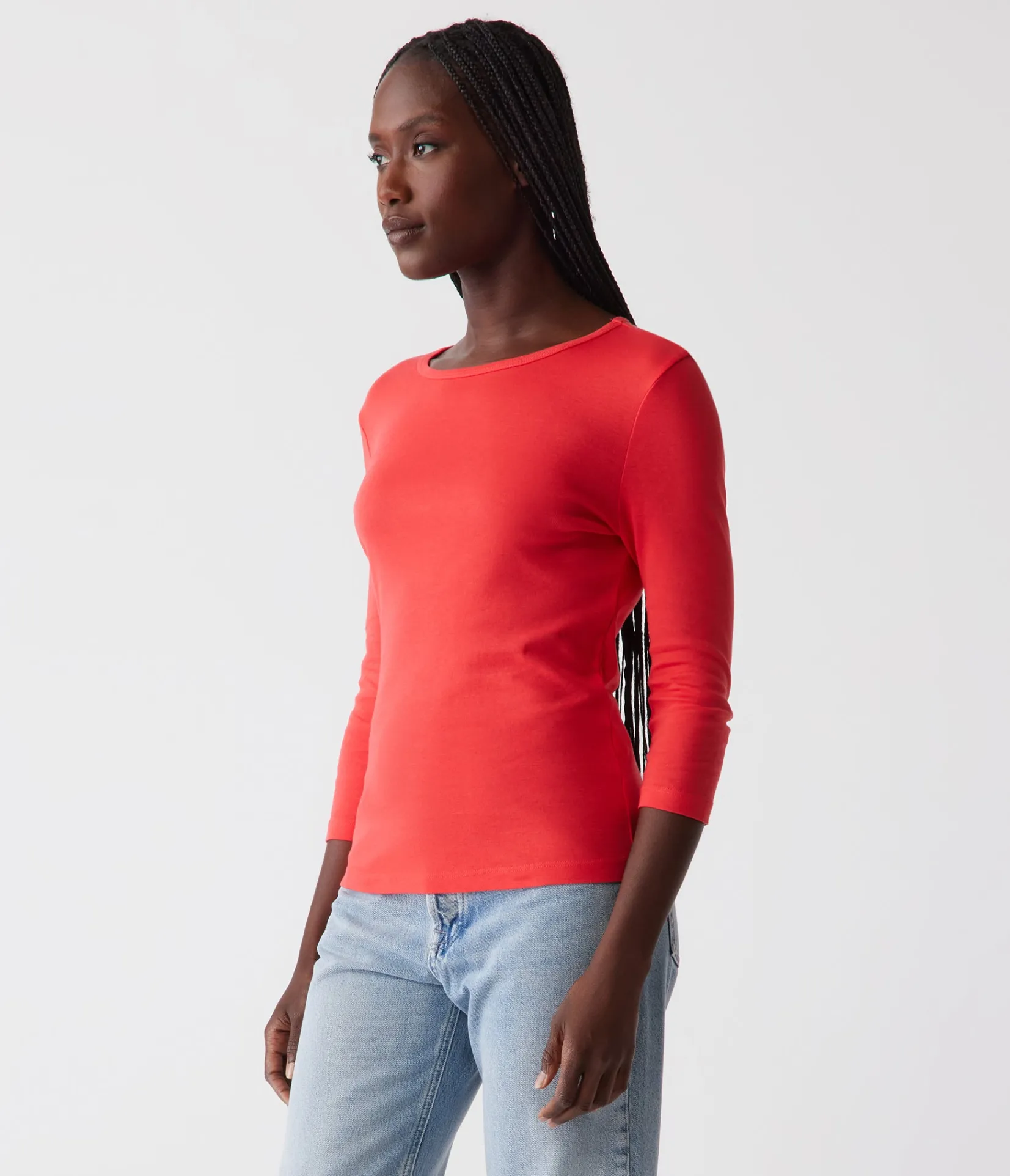 dakota__sleeve_tee_21.webp Michael Stars Dakota 3/4 Sleeve Tee- T-Shirts | Supima Cotton T-Shirts