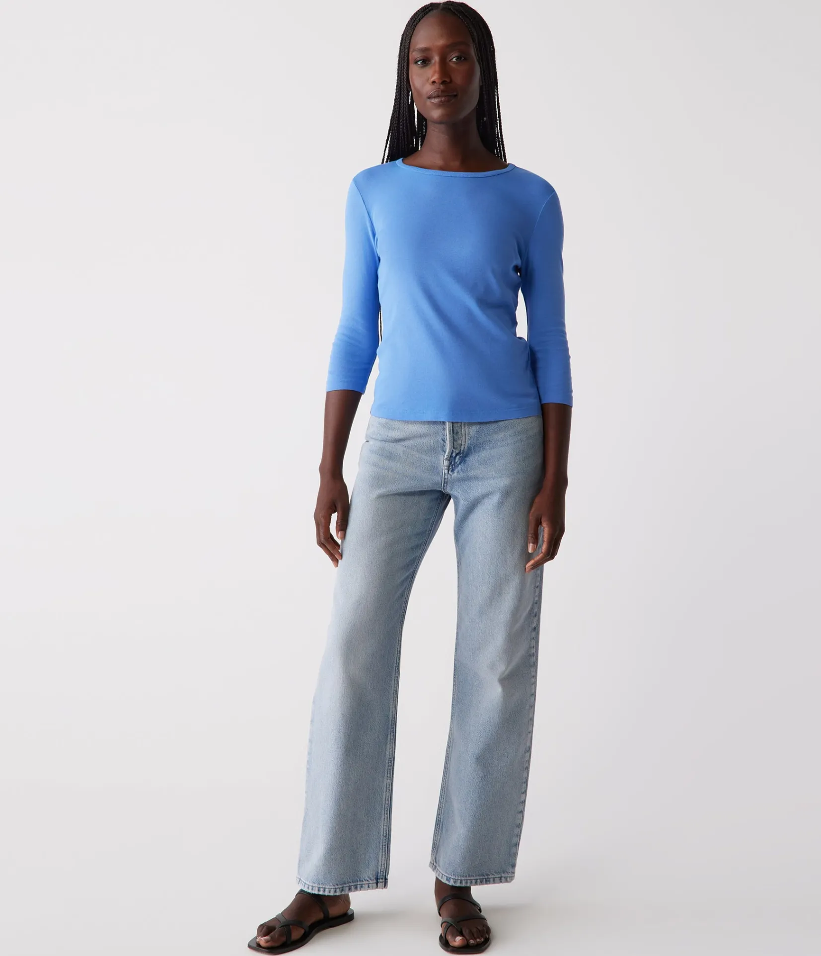 dakota__sleeve_tee_24.webp Michael Stars Dakota 3/4 Sleeve Tee- T-Shirts | Supima Cotton T-Shirts