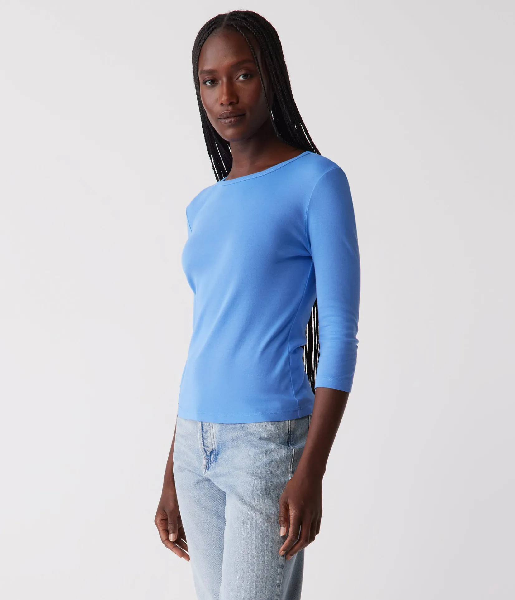 dakota__sleeve_tee_25.webp Michael Stars Dakota 3/4 Sleeve Tee- T-Shirts | Supima Cotton T-Shirts