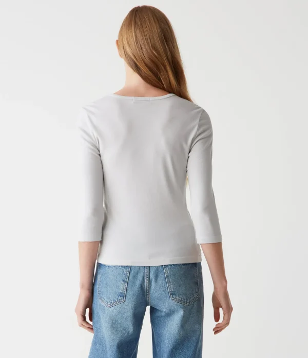 Michael Stars Dakota 3/4 Sleeve Tee- T-Shirts | Supima Cotton T-Shirts