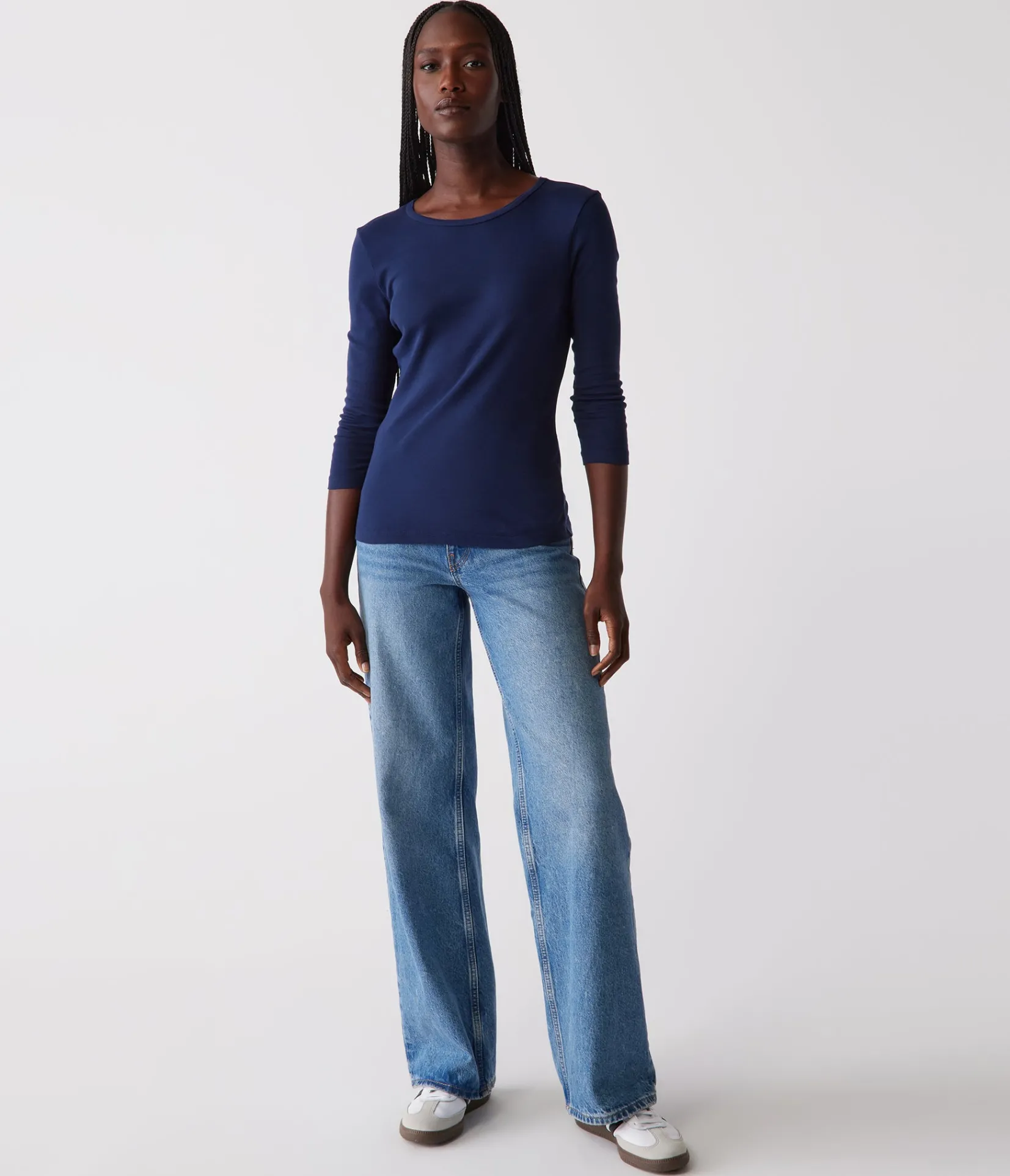 dakota__sleeve_tee_5.webp Michael Stars Dakota 3/4 Sleeve Tee- T-Shirts | Supima Cotton T-Shirts