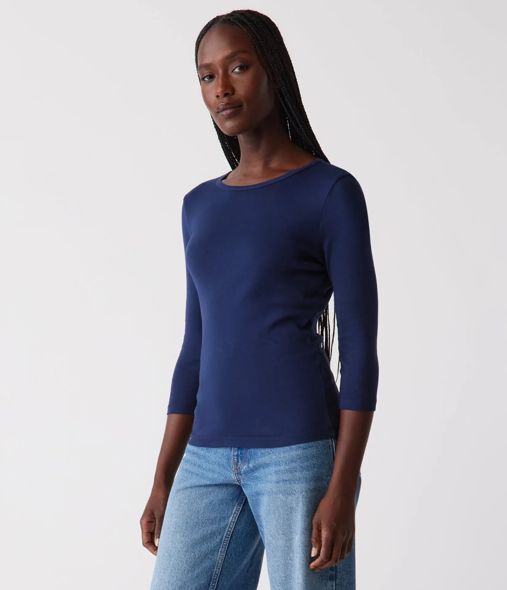 dakota__sleeve_tee_6.webp Michael Stars Dakota 3/4 Sleeve Tee- T-Shirts | Supima Cotton T-Shirts
