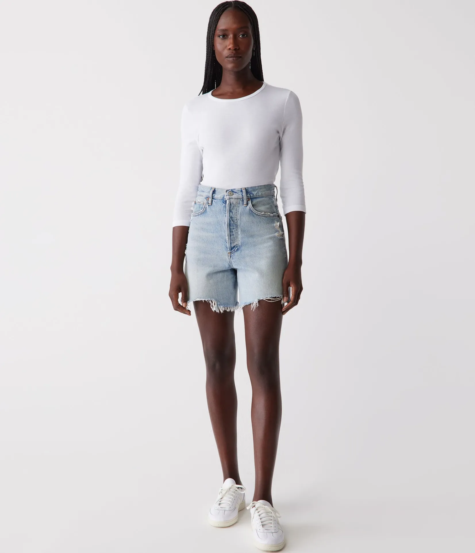 dakota__sleeve_tee_8.webp Michael Stars Dakota 3/4 Sleeve Tee- T-Shirts | Supima Cotton T-Shirts