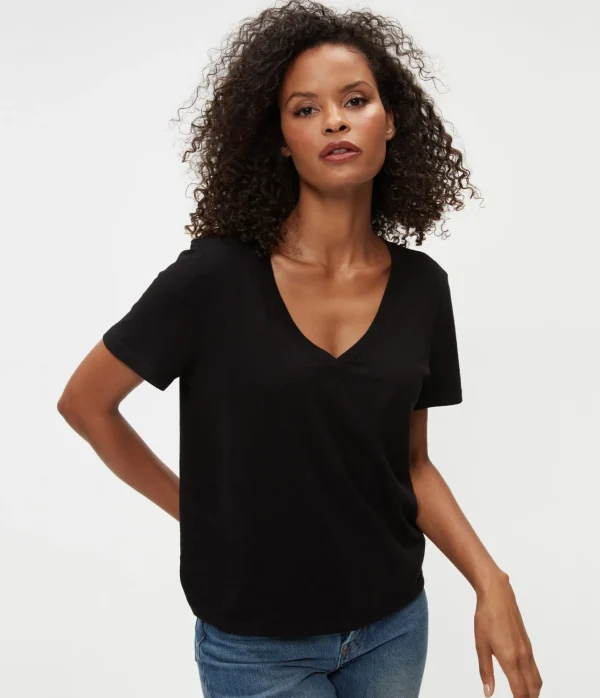 Michael Stars Daria V-Neck Tee- T-Shirts | Daily T-Shirts