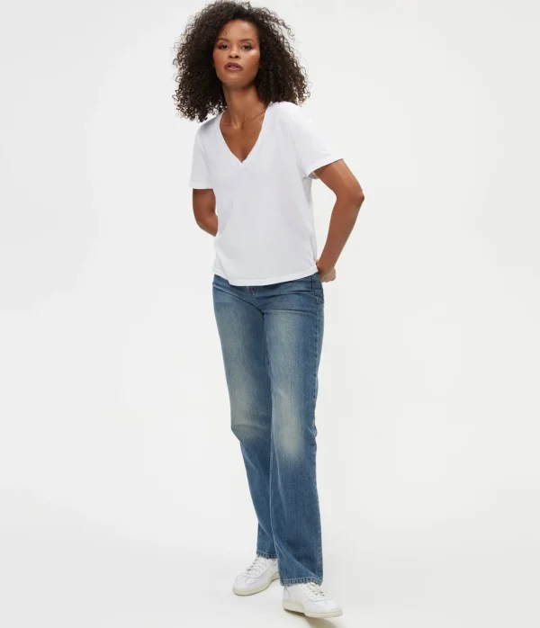 Michael Stars Daria V-Neck Tee- T-Shirts | Daily T-Shirts