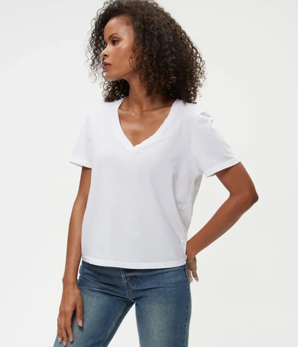 Michael Stars Daria V-Neck Tee- T-Shirts | Daily T-Shirts