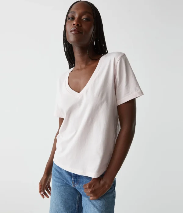 Michael Stars Daria V-Neck Tee- T-Shirts | Daily T-Shirts