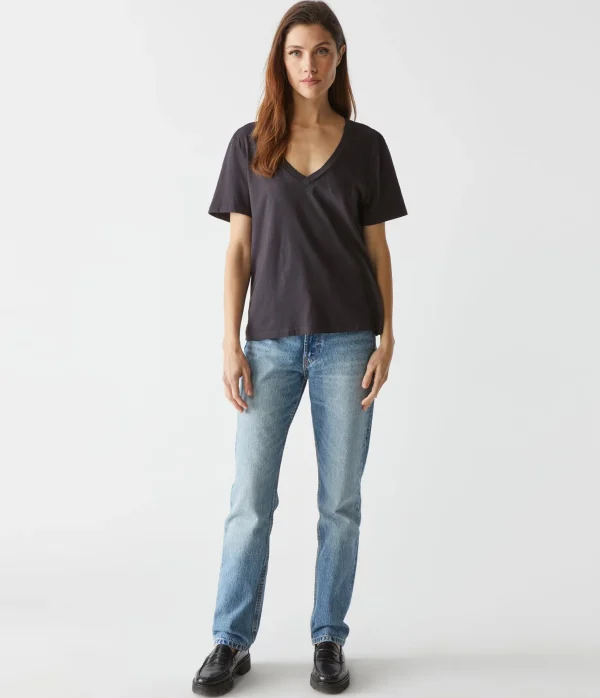 Michael Stars Daria V-Neck Tee- T-Shirts | Daily T-Shirts