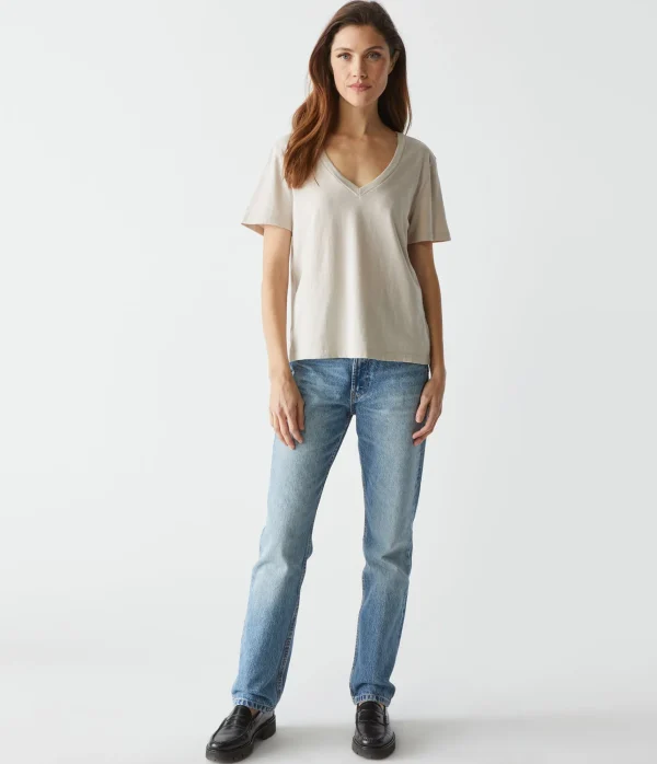 Michael Stars Daria V-Neck Tee- T-Shirts | Daily T-Shirts