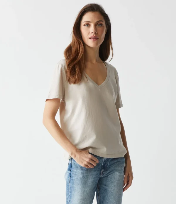 Michael Stars Daria V-Neck Tee- T-Shirts | Daily T-Shirts