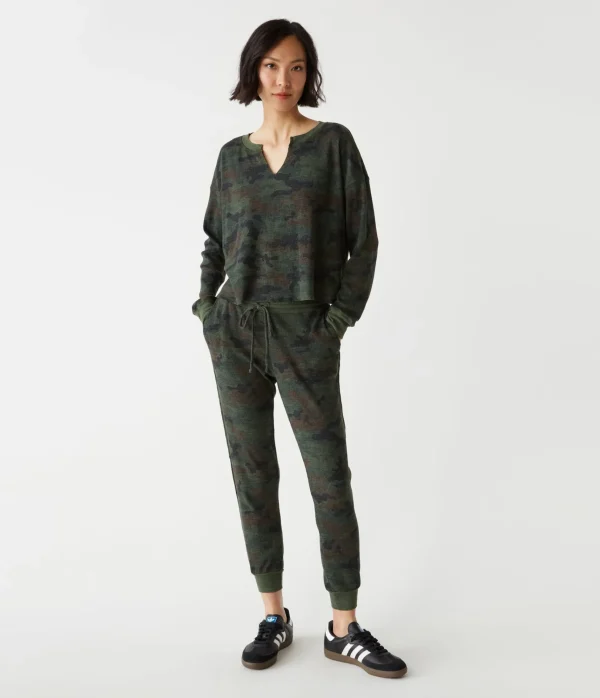Michael Stars Delia Camo Thermal- T-Shirts | Loungewear
