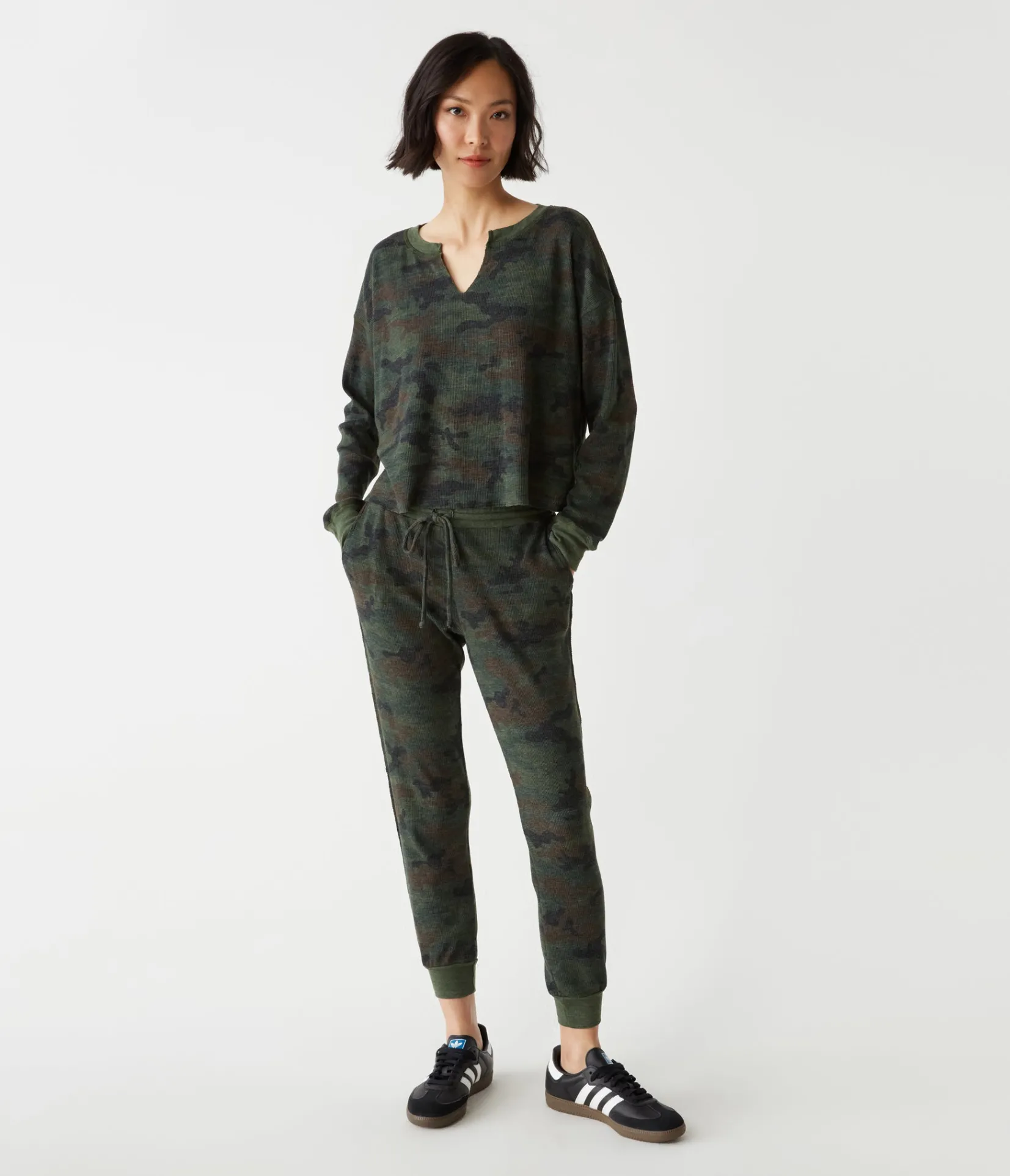 delia_camo_thermal_1.webp Michael Stars Delia Camo Thermal- T-Shirts | Loungewear