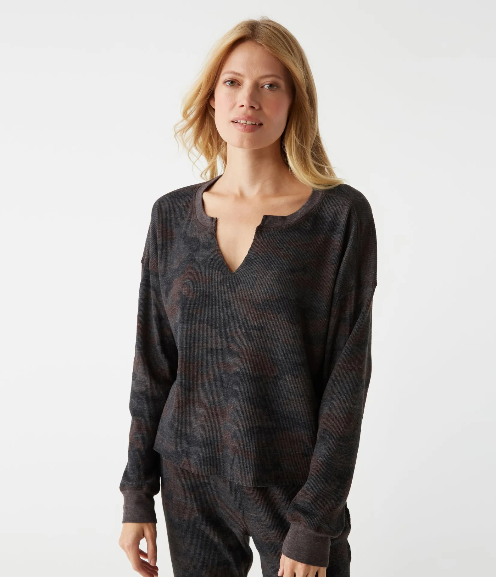 delia_camo_thermal_4.webp Michael Stars Delia Camo Thermal- T-Shirts | Loungewear