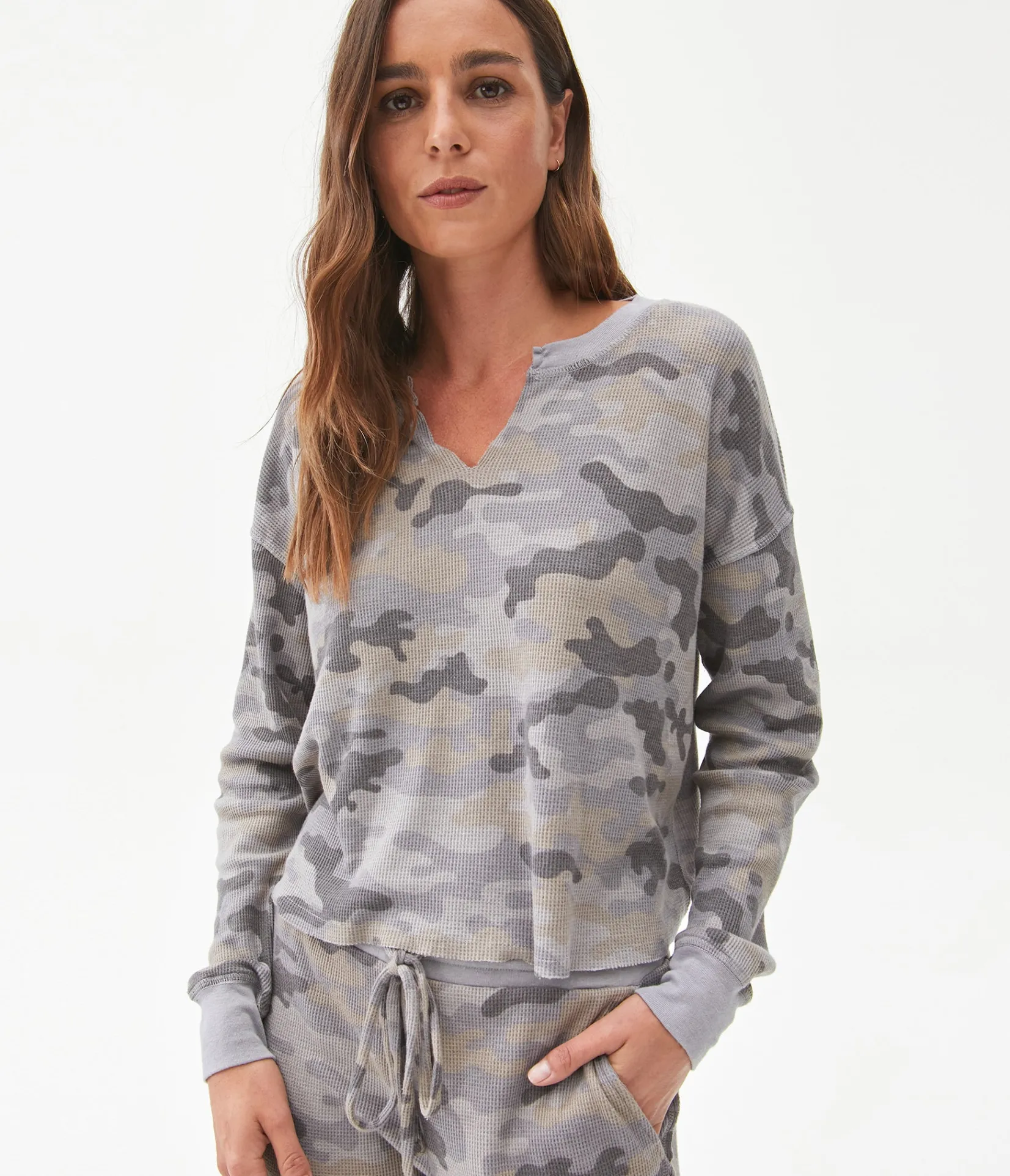 delia_camo_thermal_8.webp Michael Stars Delia Camo Thermal- T-Shirts | Loungewear