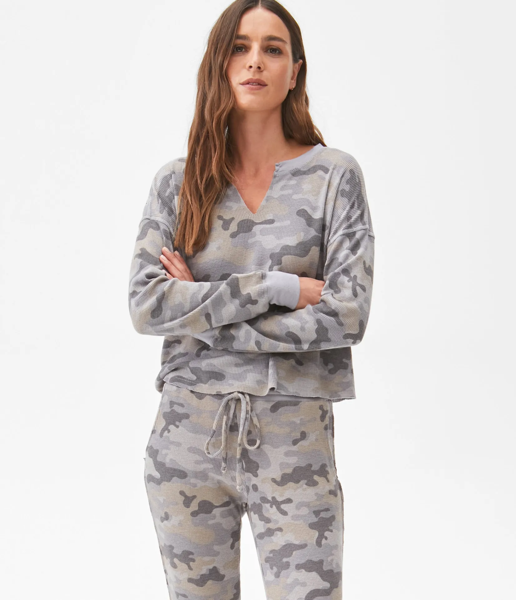 delia_camo_thermal_9.webp Michael Stars Delia Camo Thermal- T-Shirts | Loungewear