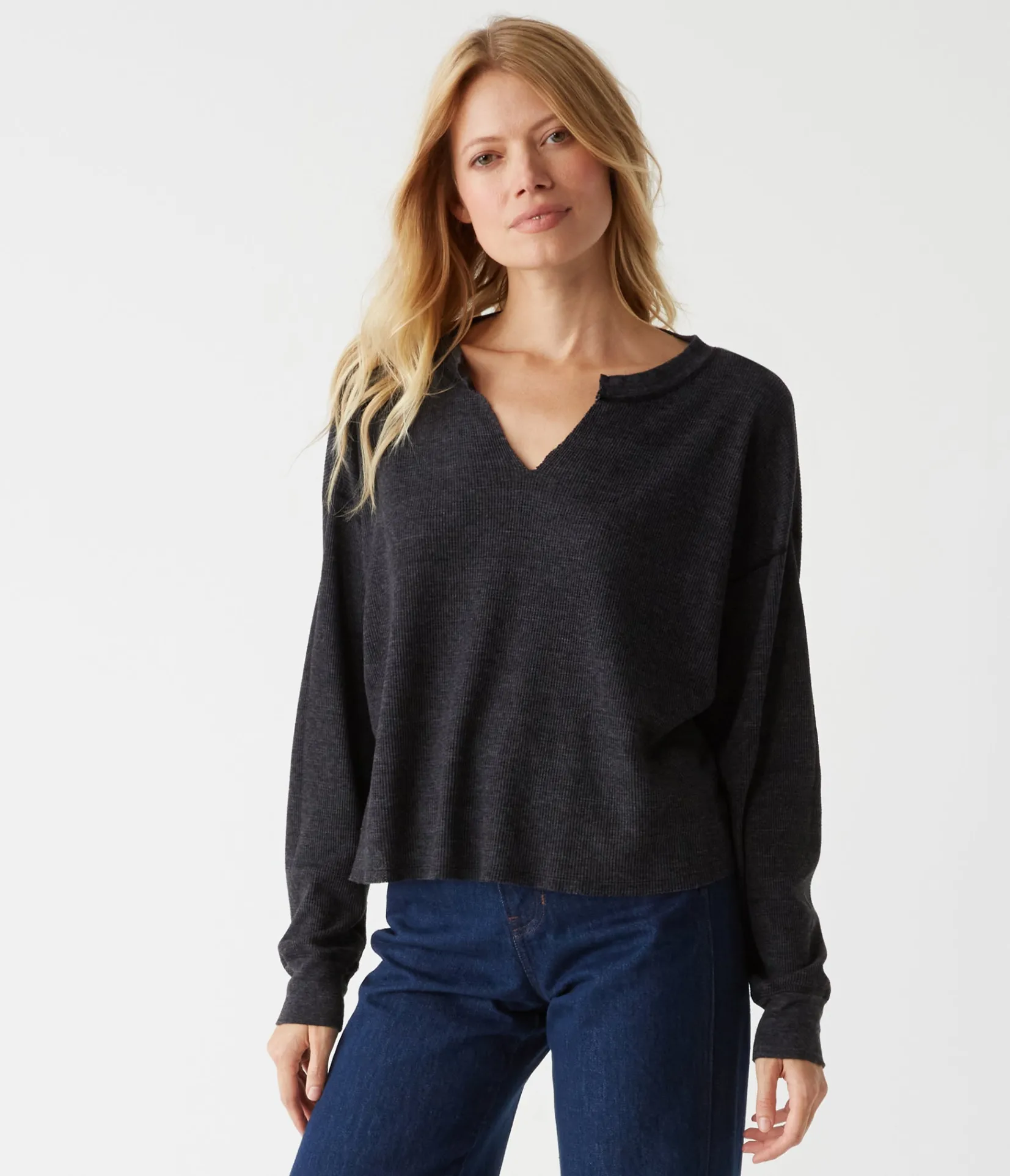 delia_thermal_tee_10.webp Michael Stars Delia Thermal Tee- T-Shirts | Loungewear