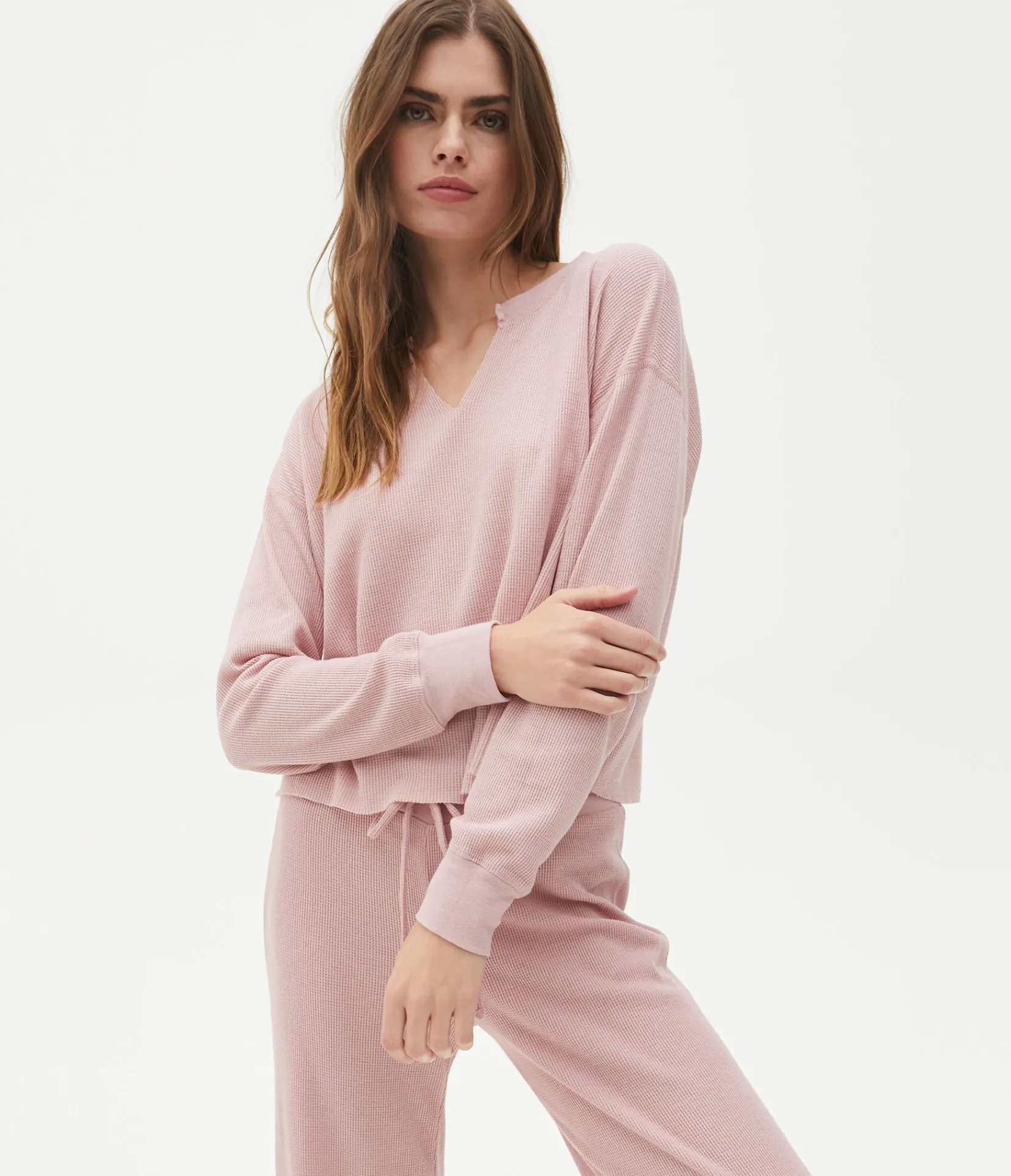 delia_thermal_tee_12.webp Michael Stars Delia Thermal Tee- T-Shirts | Loungewear