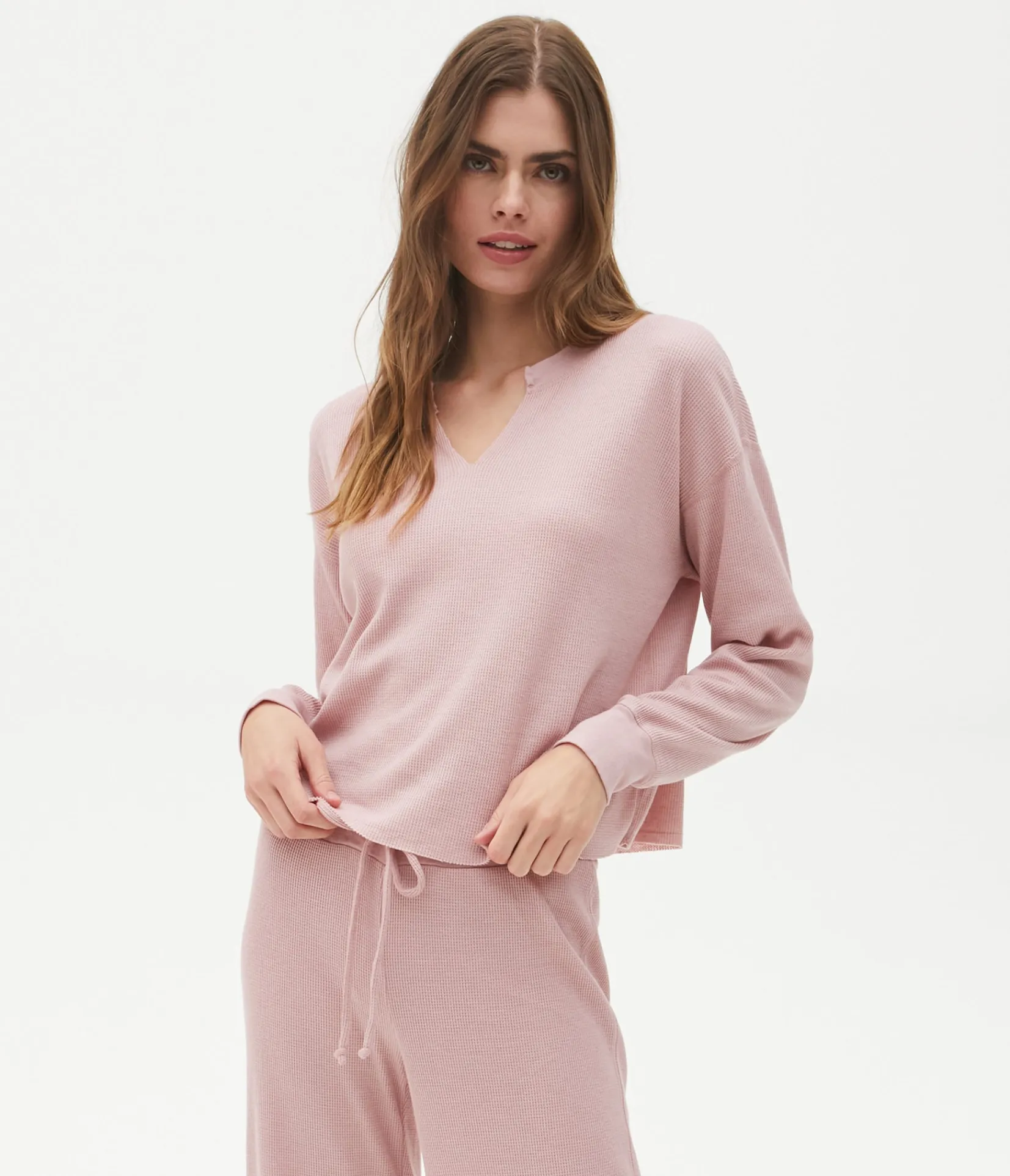 delia_thermal_tee_13.webp Michael Stars Delia Thermal Tee- T-Shirts | Loungewear