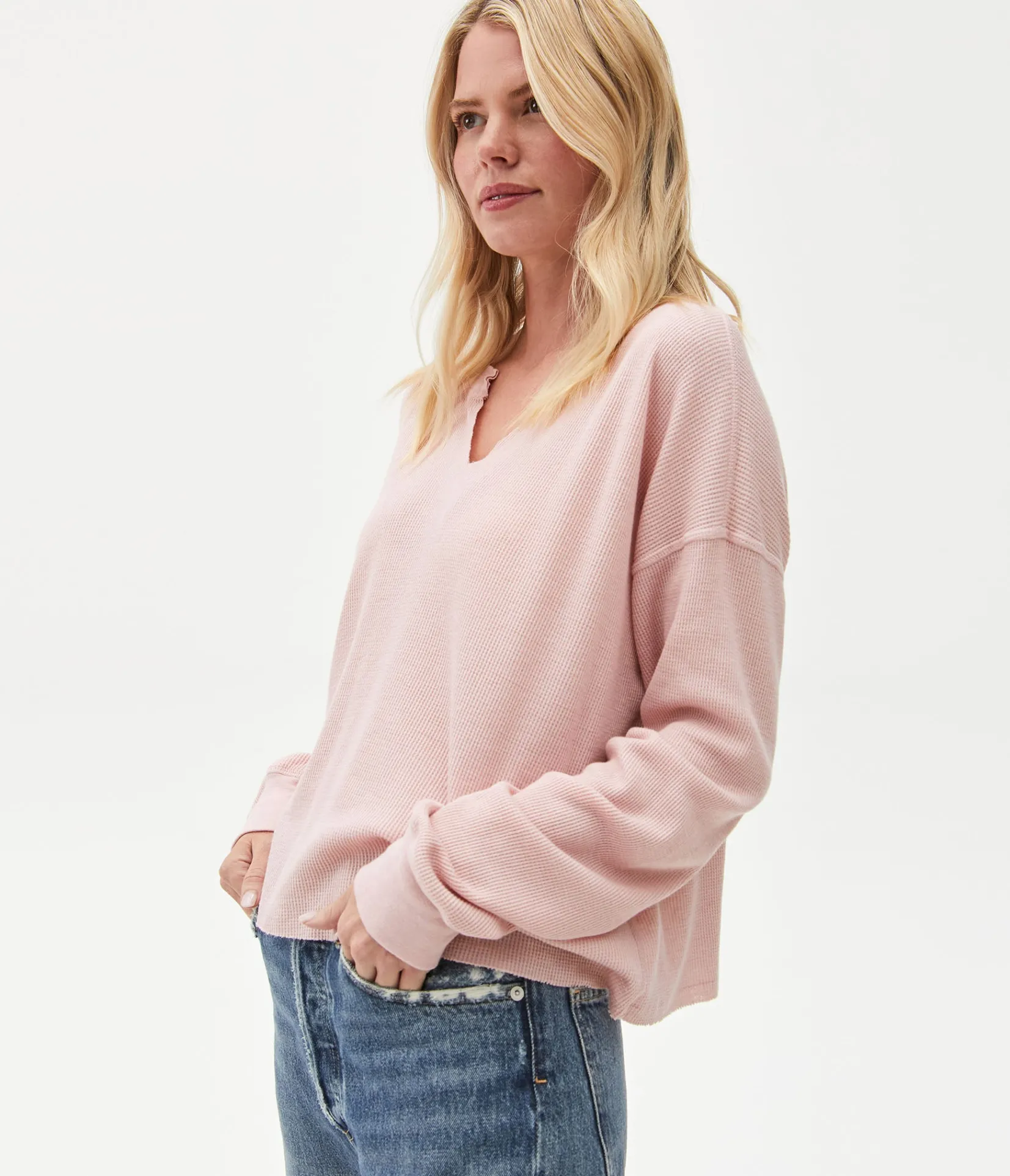 delia_thermal_tee_22.webp Michael Stars Delia Thermal Tee- T-Shirts | Loungewear