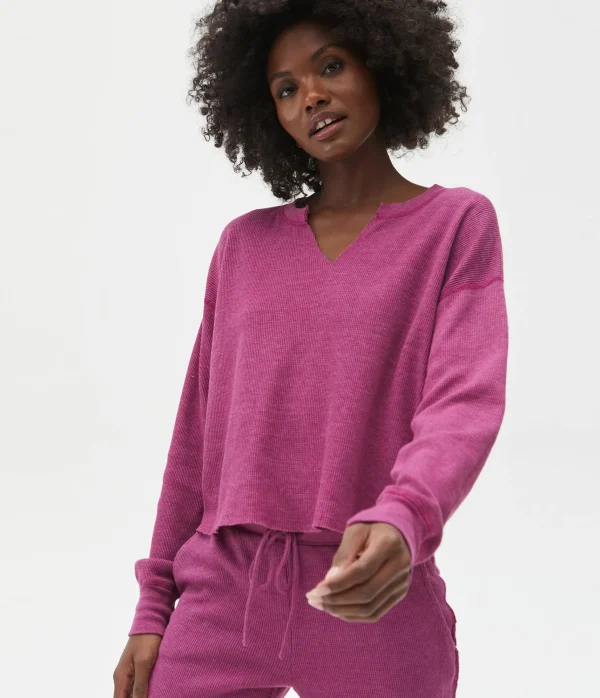 Michael Stars Delia Thermal Tee- T-Shirts | Loungewear