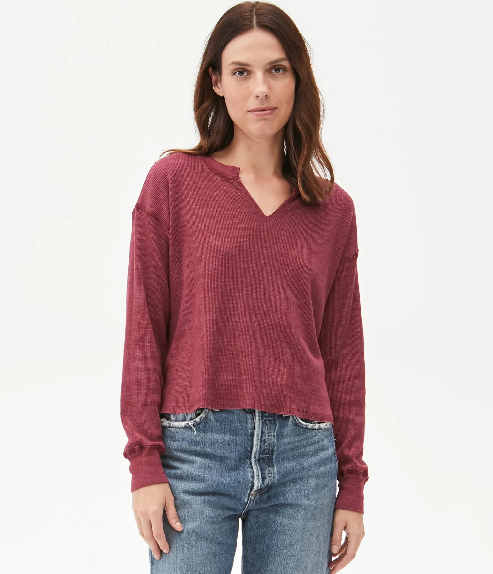 delia_thermal_tee_30.webp Michael Stars Delia Thermal Tee- T-Shirts | Loungewear