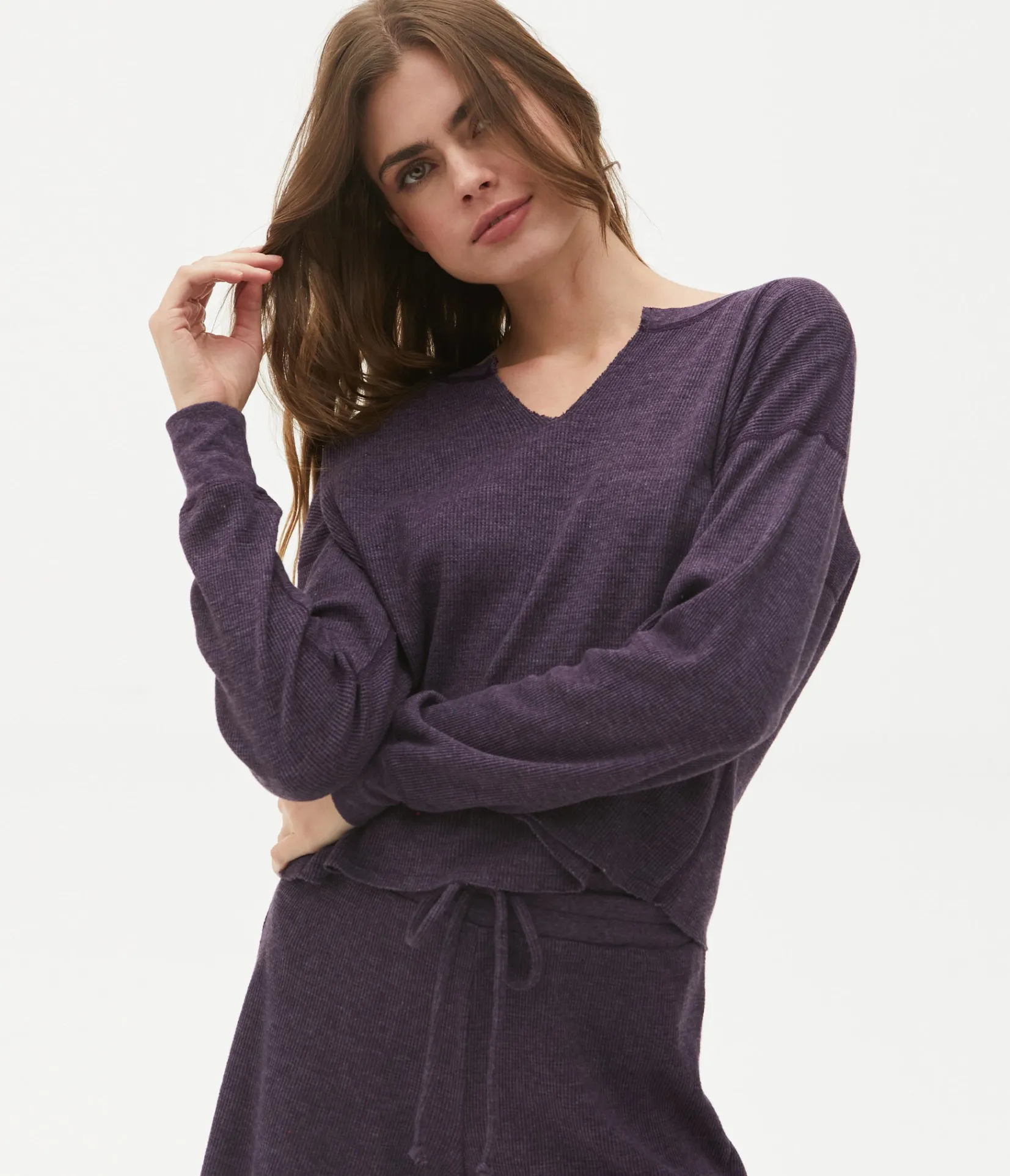 delia_thermal_tee_35.webp Michael Stars Delia Thermal Tee- T-Shirts | Loungewear