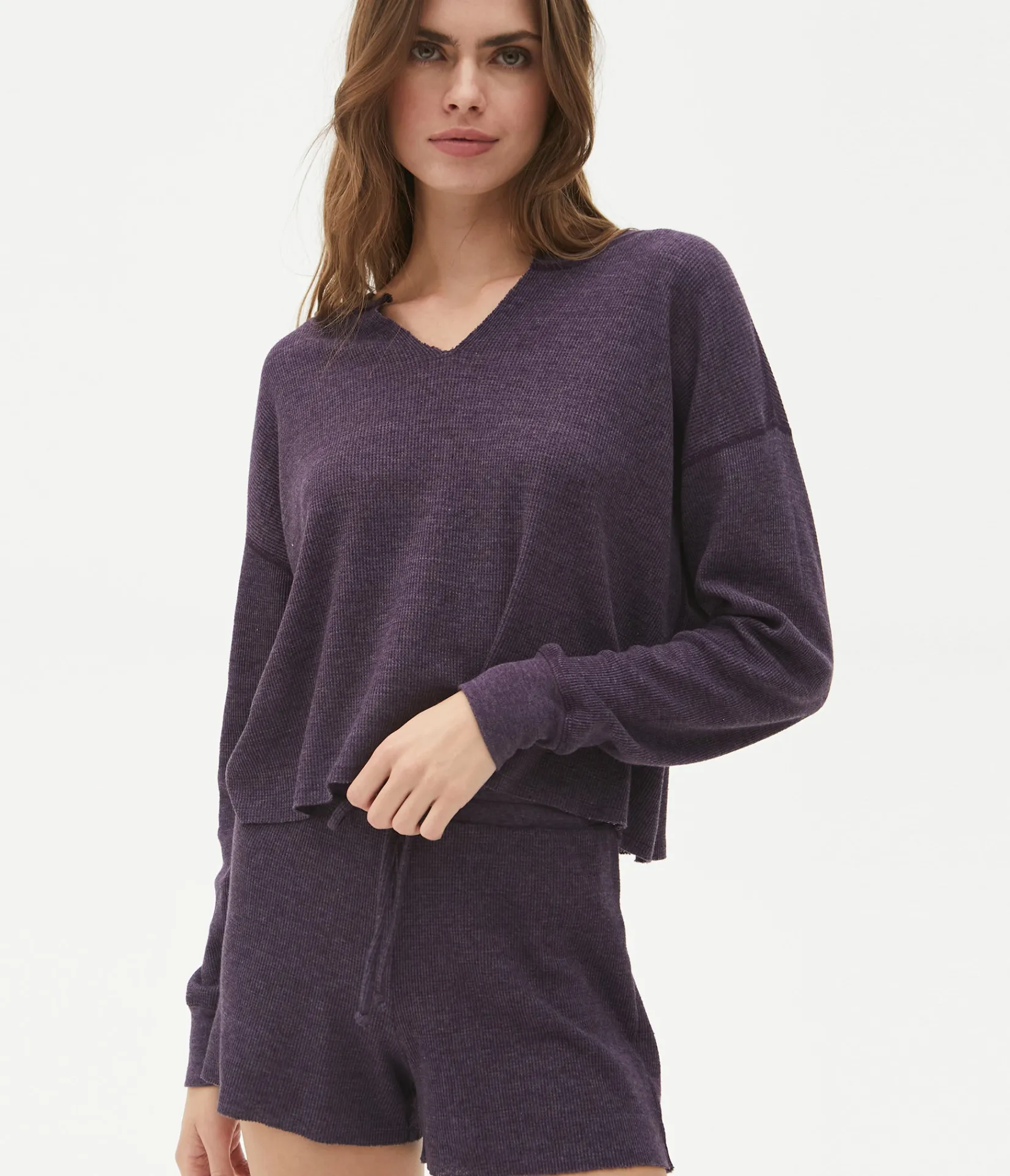 delia_thermal_tee_36.webp Michael Stars Delia Thermal Tee- T-Shirts | Loungewear