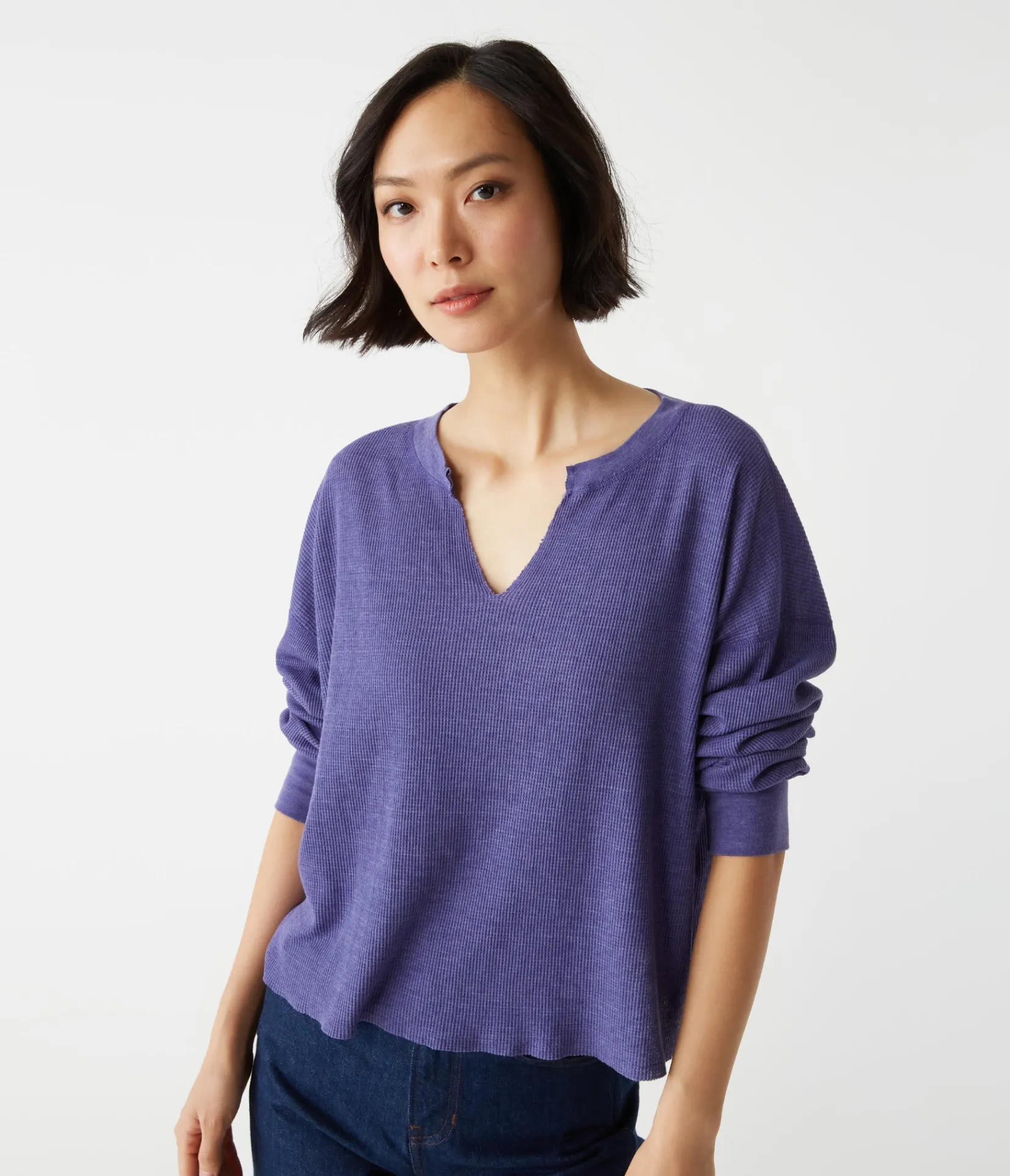 delia_thermal_tee_4.webp Michael Stars Delia Thermal Tee- T-Shirts | Loungewear
