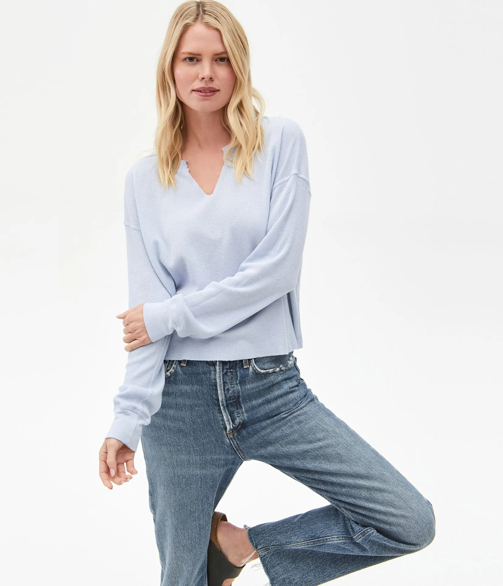 delia_thermal_tee_41.webp Michael Stars Delia Thermal Tee- T-Shirts | Loungewear