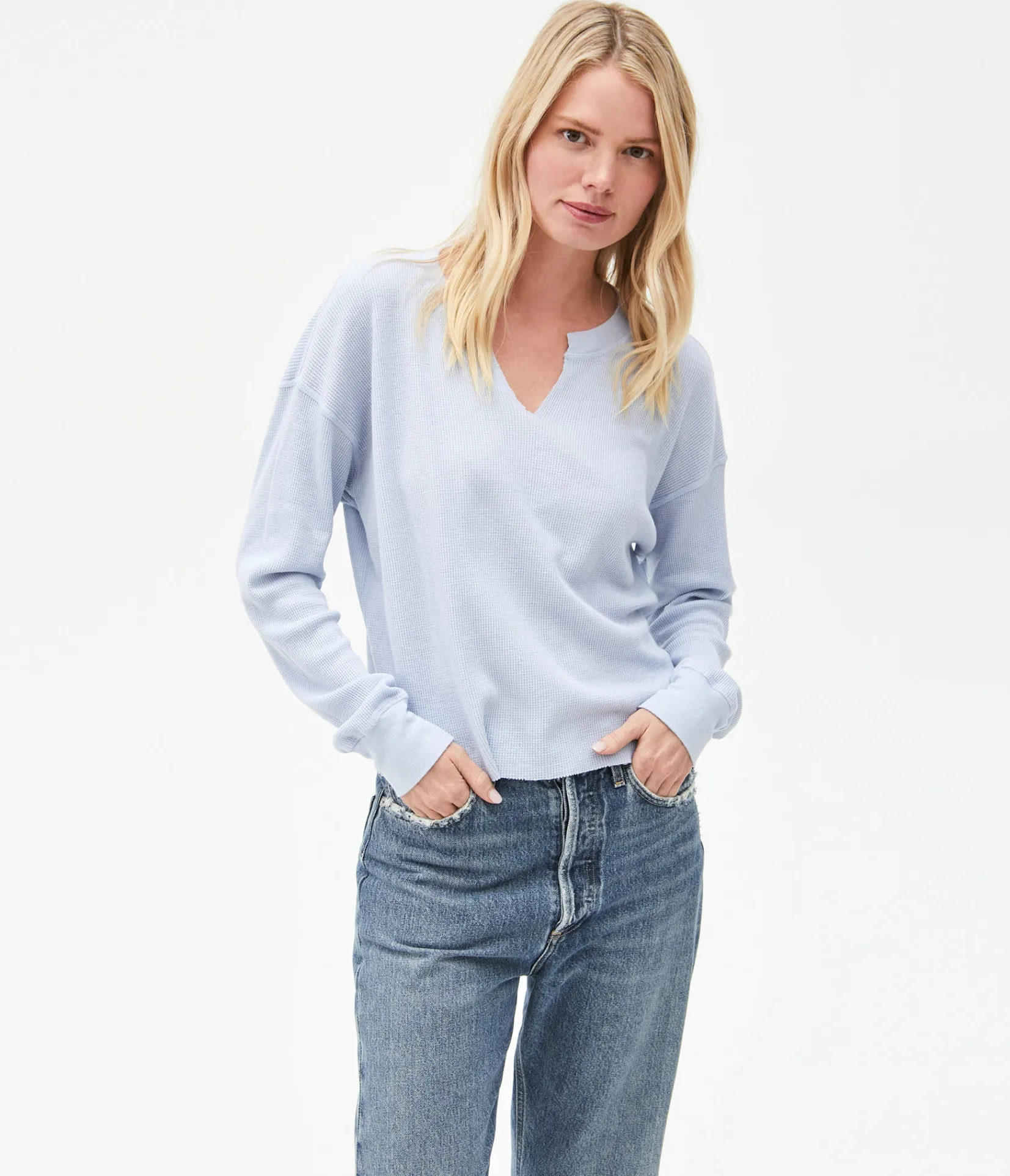 delia_thermal_tee_42.webp Michael Stars Delia Thermal Tee- T-Shirts | Loungewear