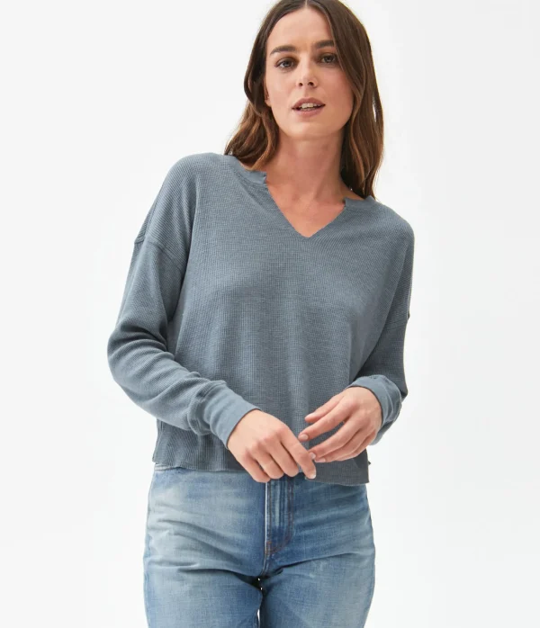 Michael Stars Delia Thermal Tee- T-Shirts | Loungewear