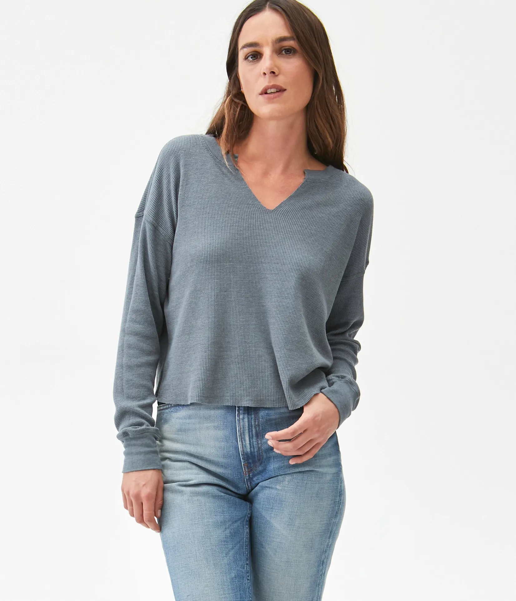 delia_thermal_tee_45.webp Michael Stars Delia Thermal Tee- T-Shirts | Loungewear