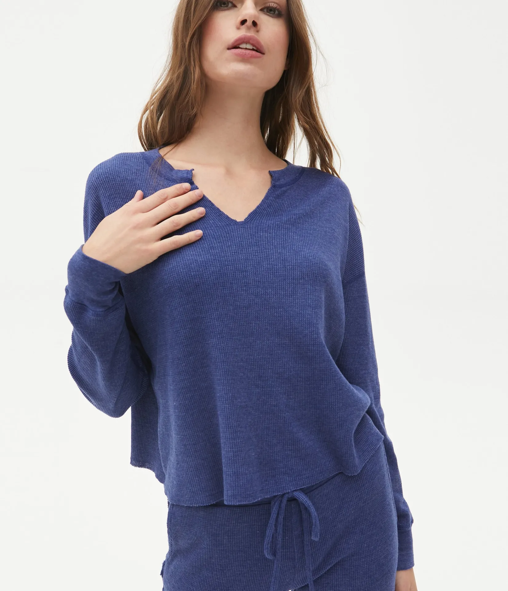 delia_thermal_tee_47.webp Michael Stars Delia Thermal Tee- T-Shirts | Loungewear