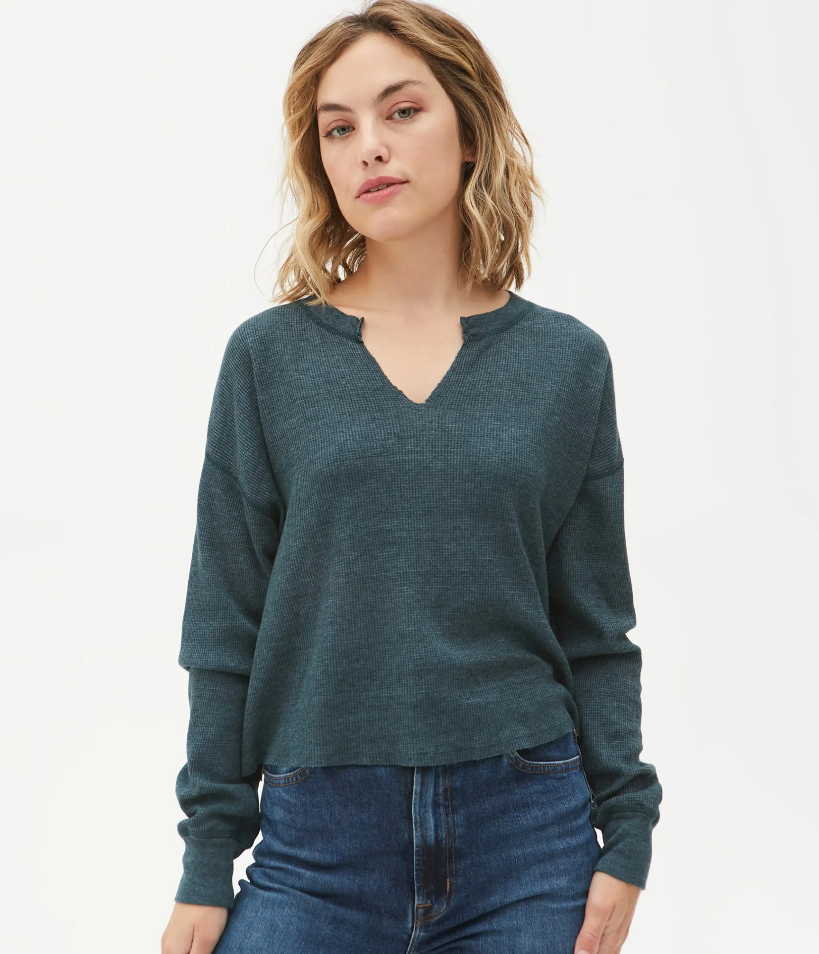 delia_thermal_tee_53.webp Michael Stars Delia Thermal Tee- T-Shirts | Loungewear