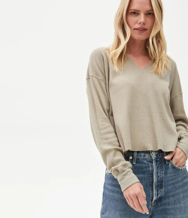 Michael Stars Delia Thermal Tee- T-Shirts | Loungewear