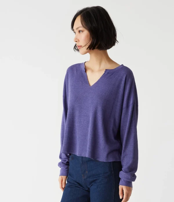 Michael Stars Delia Thermal Tee- T-Shirts | Loungewear
